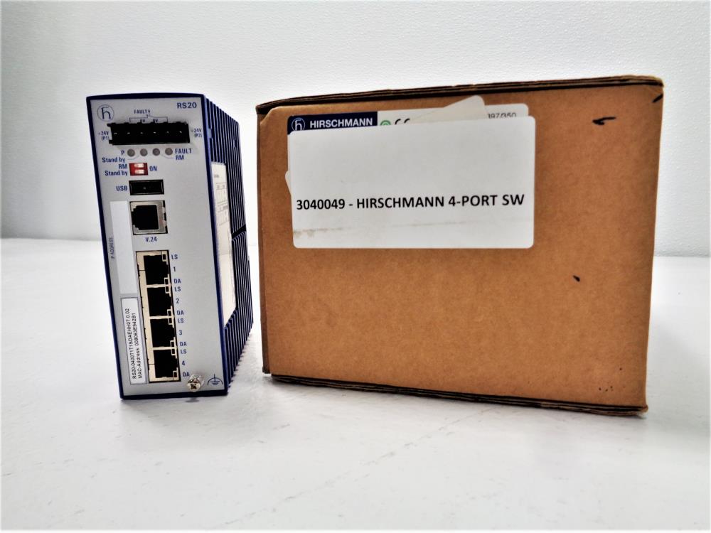 HIrschmann RS20 4-Port Rail Switch RS20-0400T1T1SDAE